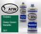 Preview: Subaru, Deep Green Metallic, 307: 400ml Sprühdose + 400ml Klarlack - Set, von ATW Autoteile West.